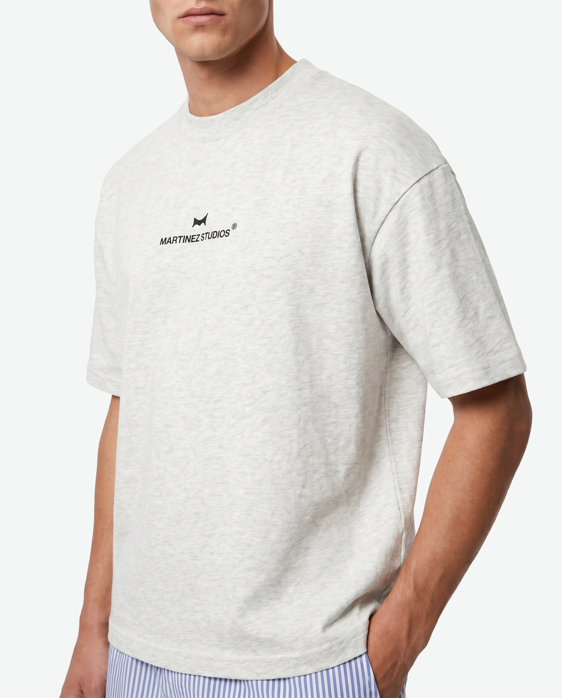 REBORN Boxy Tee — Oat Gray