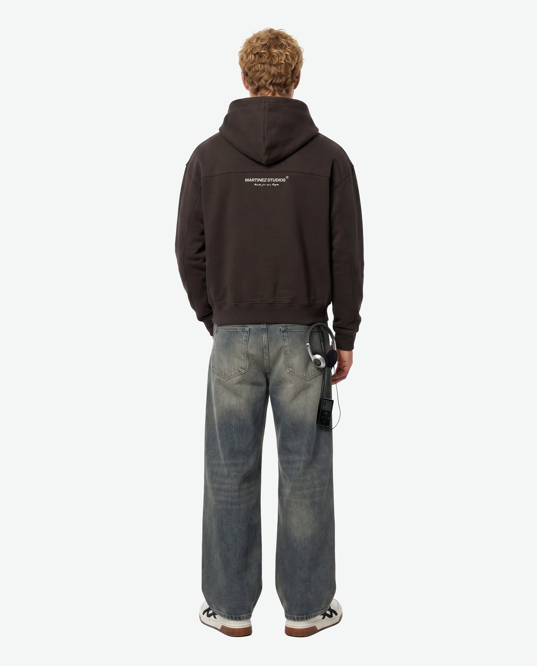 REBORN Zip Hoodie — Brown