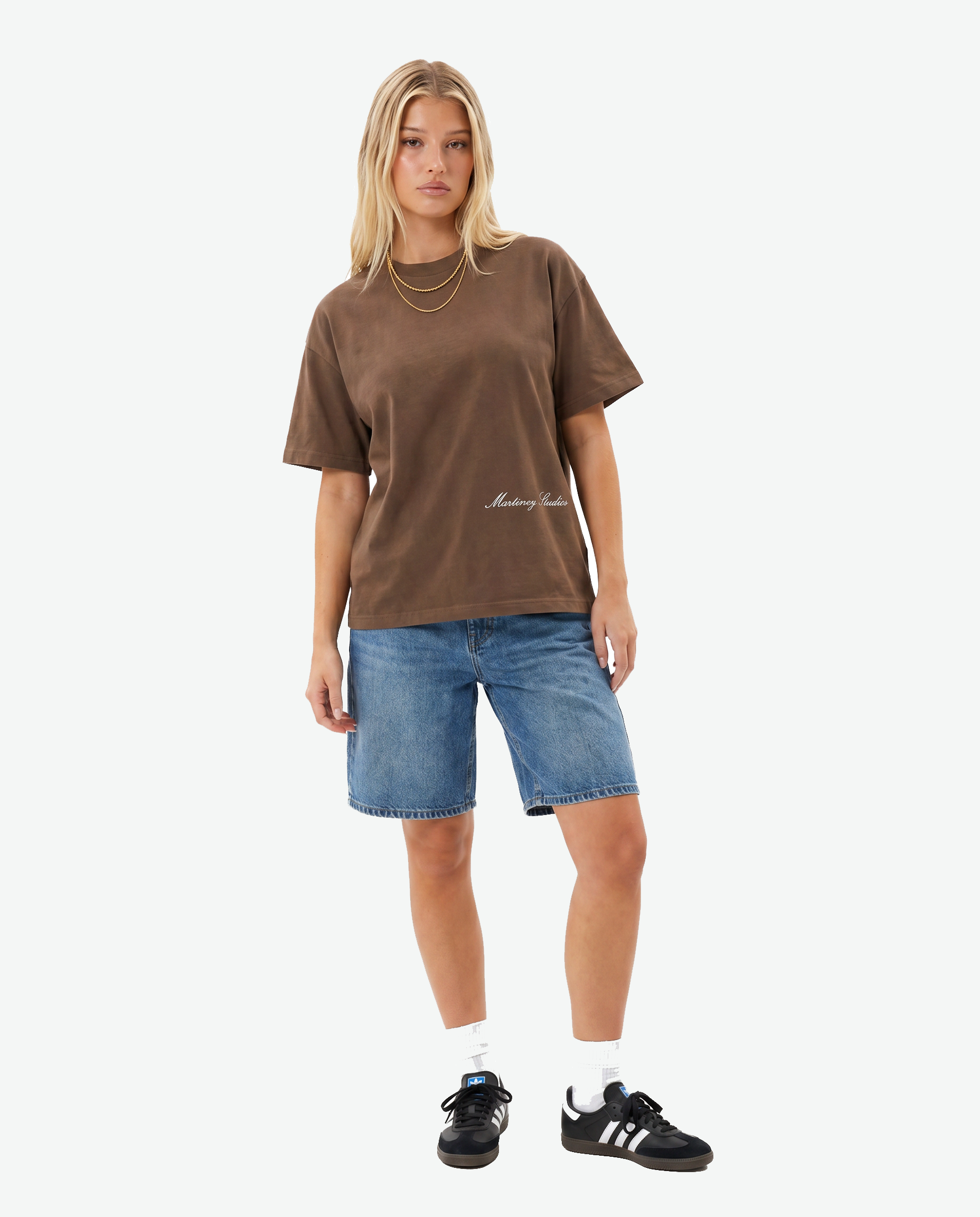 Essence Club Boxy T-Shirt BROWN