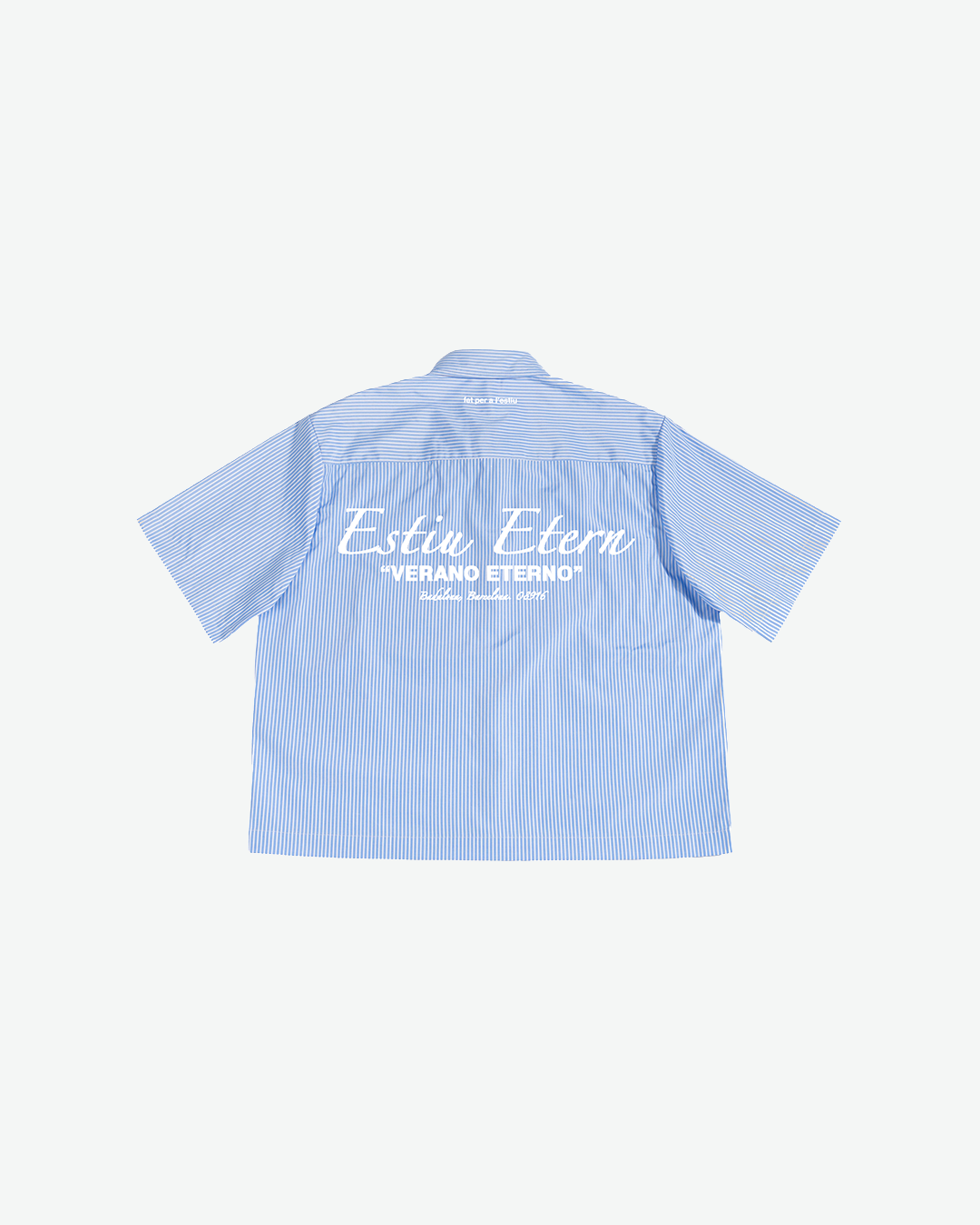 Estiu Etern Short Sleeve Shirt — Blue Stripe