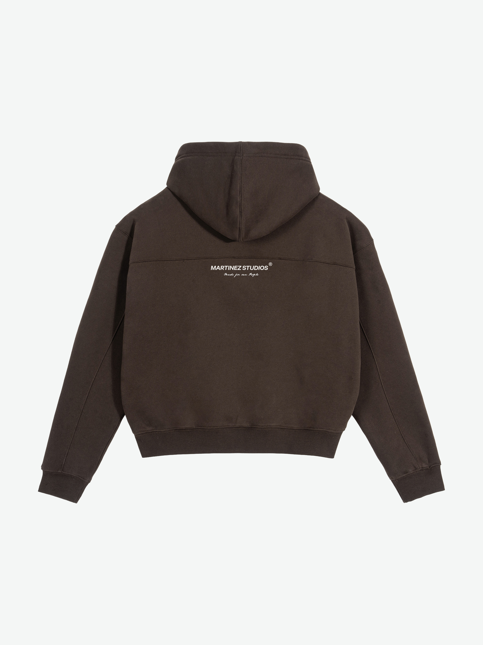 REBORN Zip Hoodie — Brown