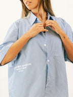 Estiu Etern Boxy-Fit Shirt – Blue Stripe