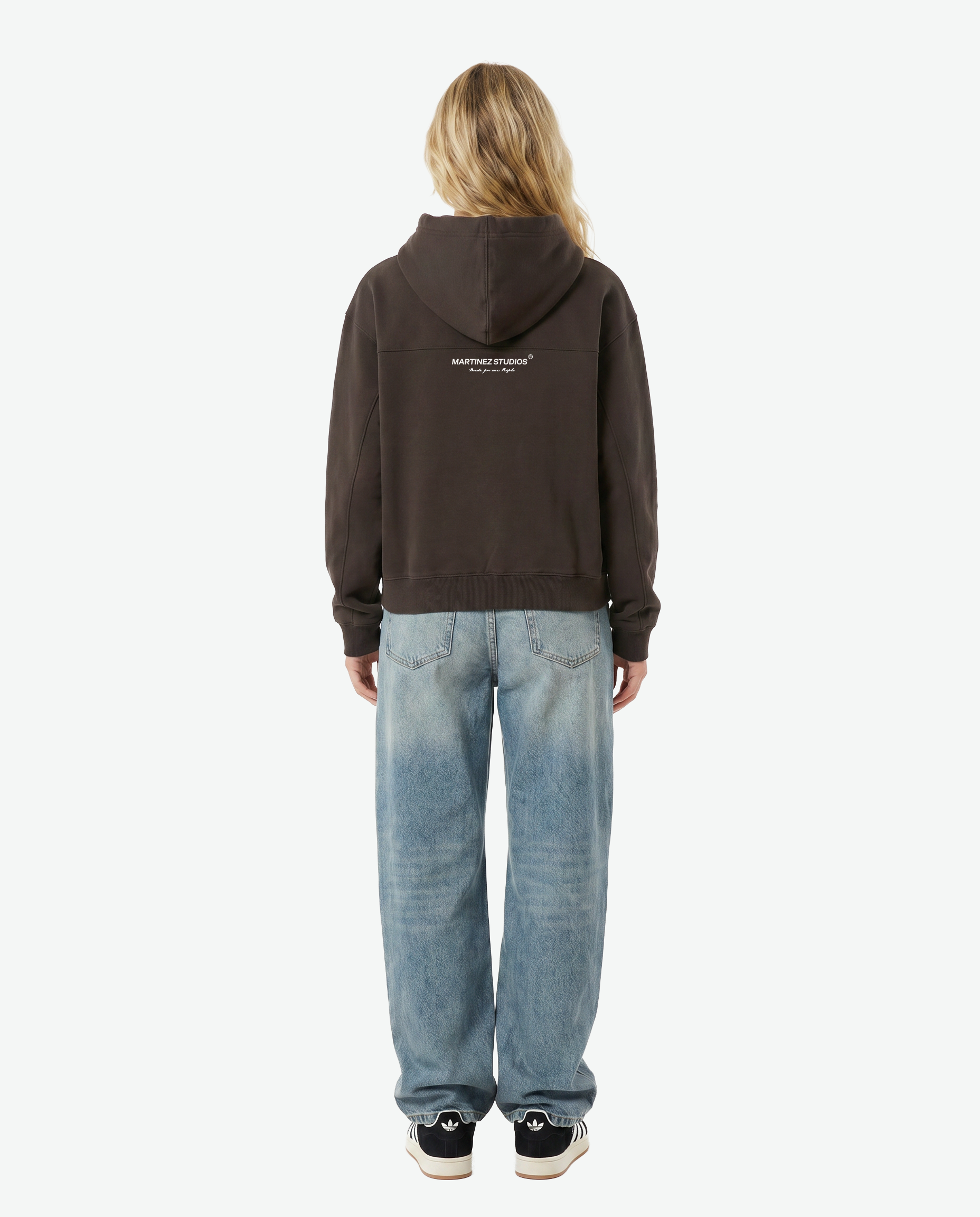 REBORN Zip Hoodie — Brown