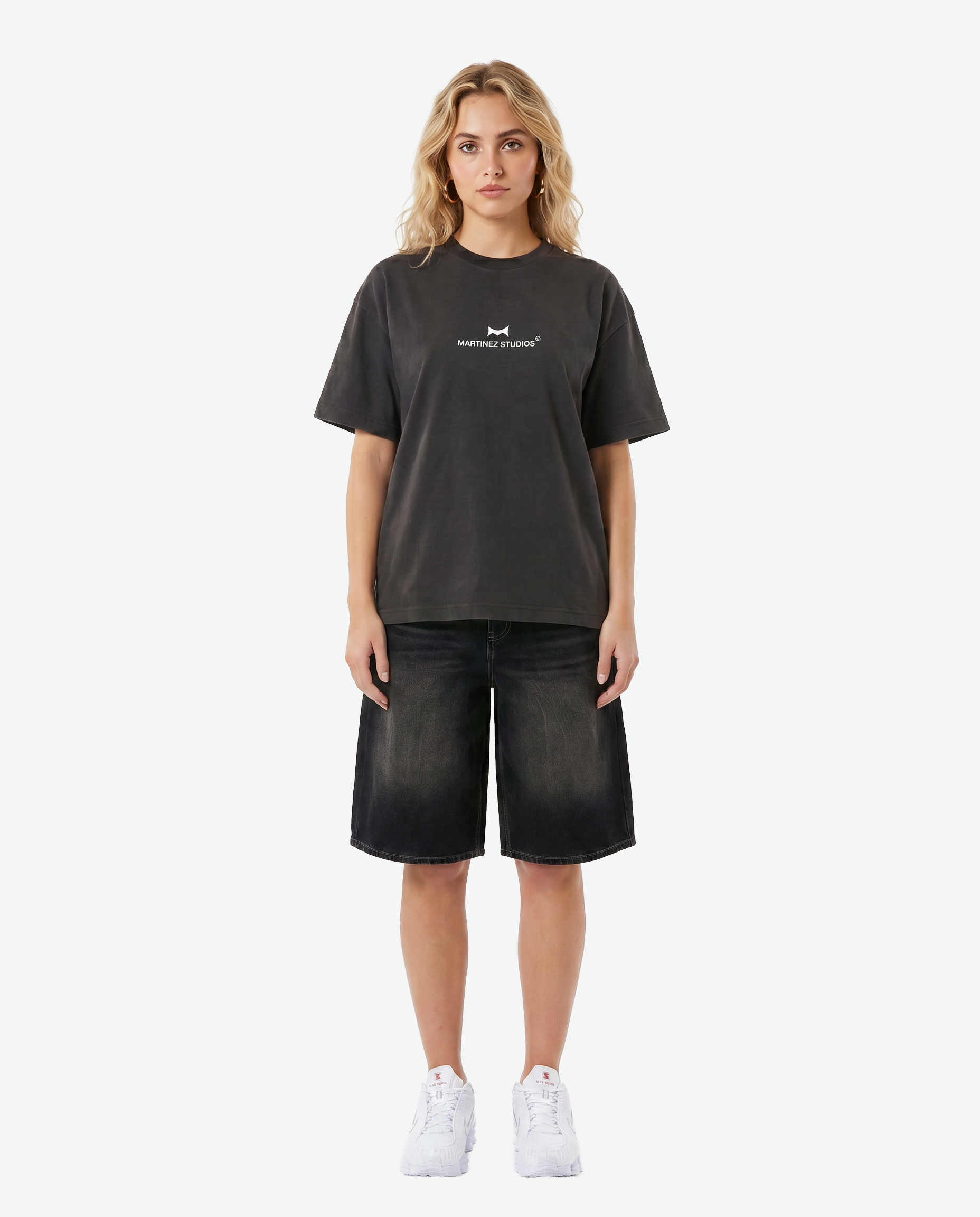 REBORN Boxy Tee — Charcoal