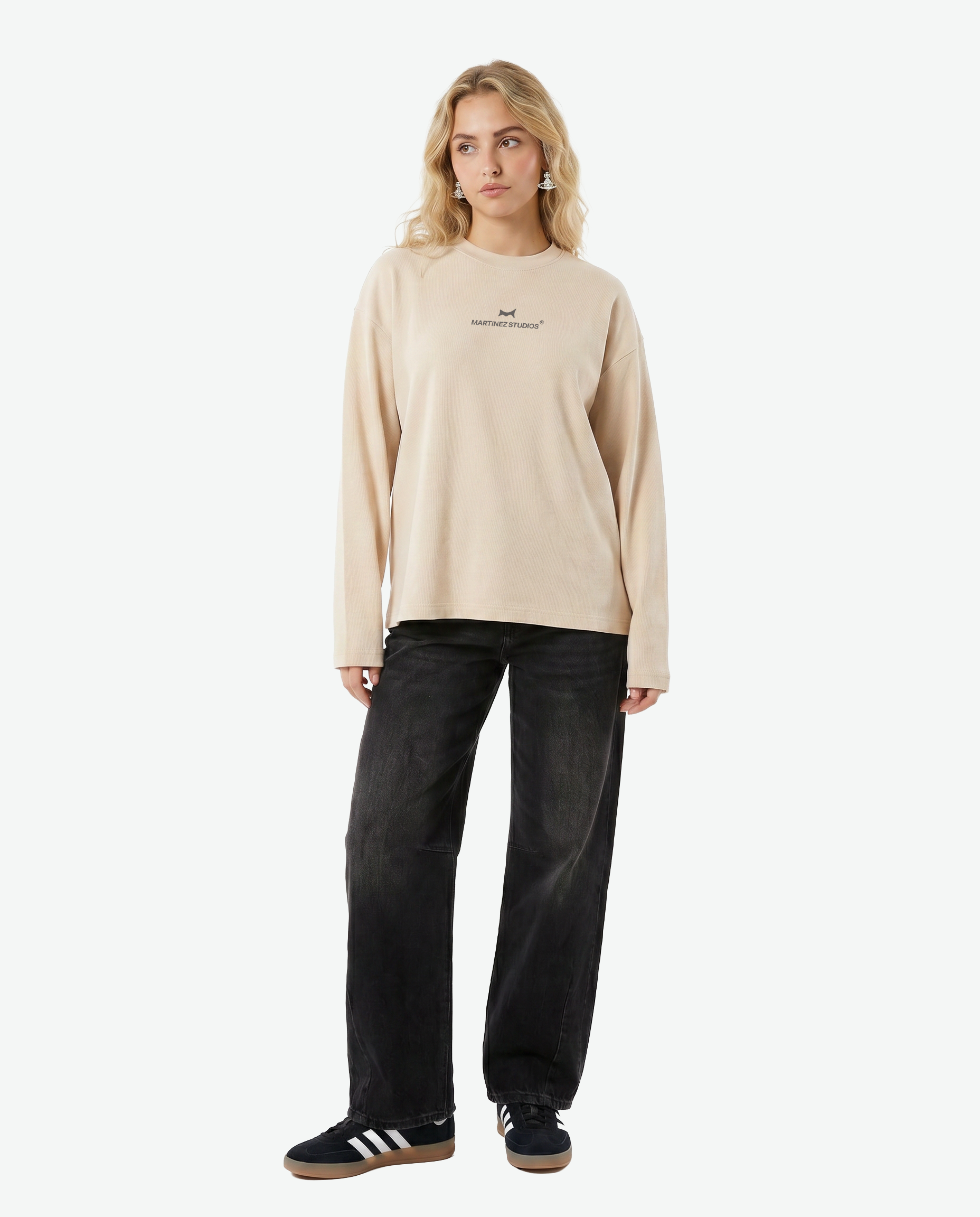 REBORN Waffle Long Sleeve — Apricot
