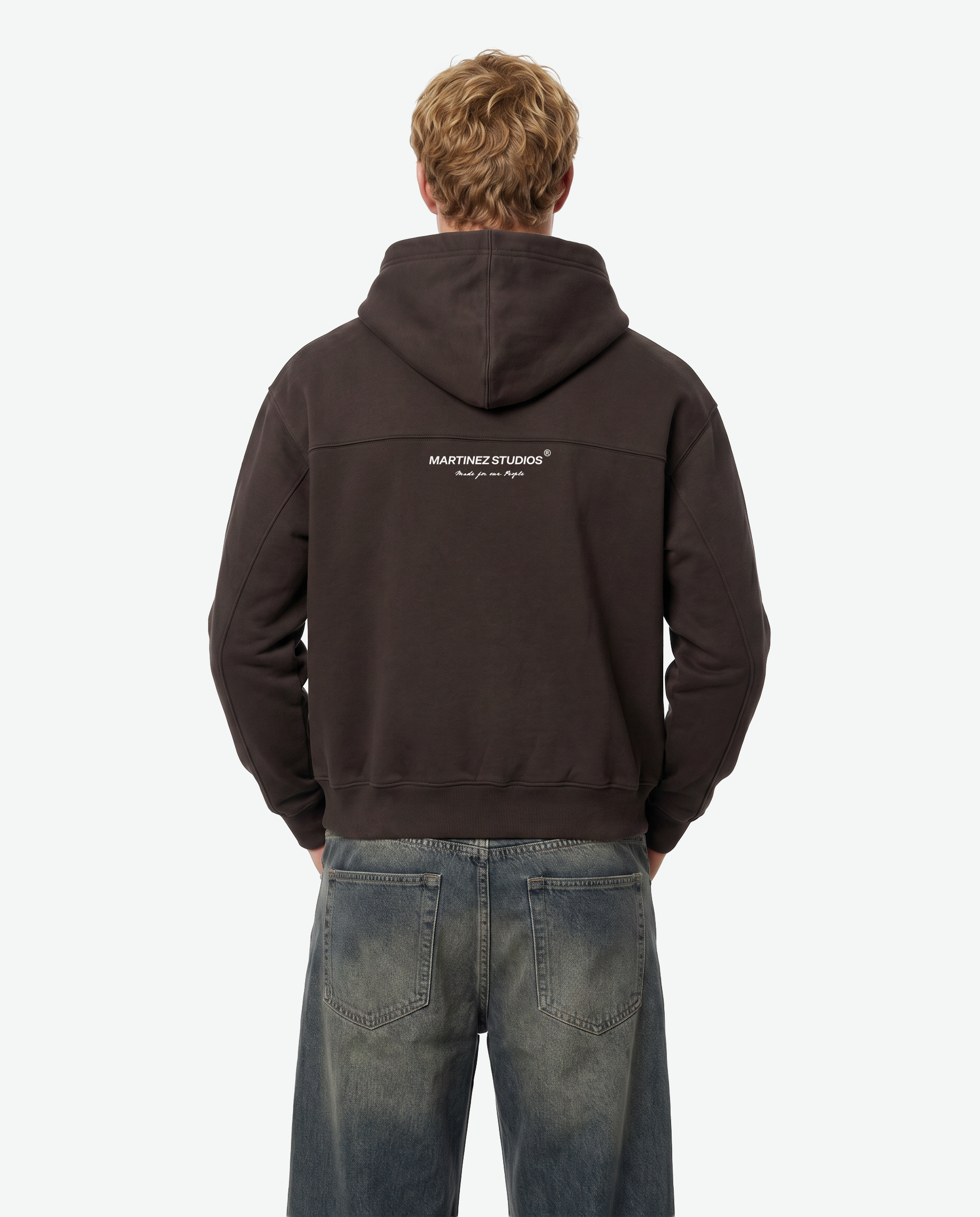 REBORN Zip Hoodie — Brown