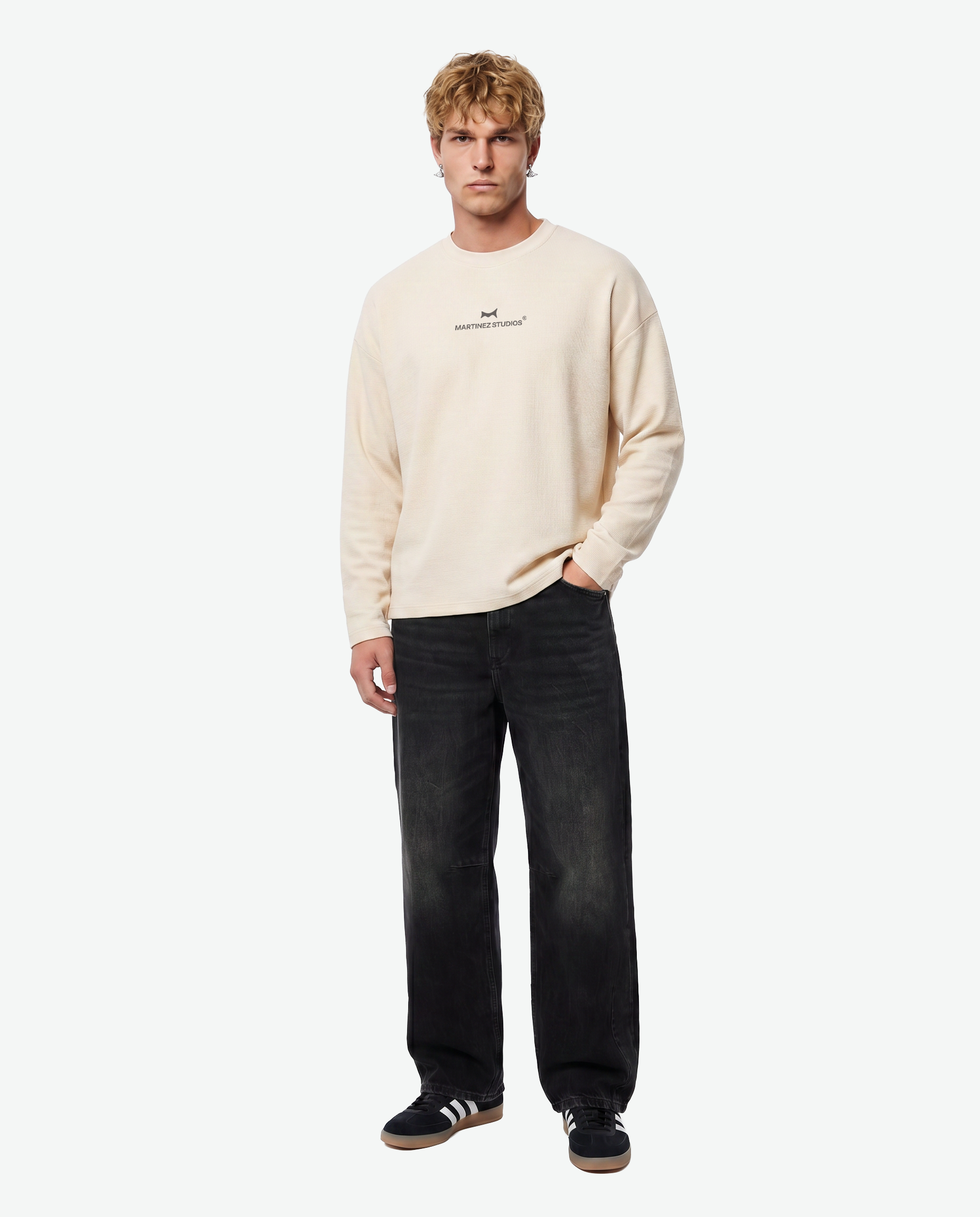 REBORN Waffle Long Sleeve — Apricot