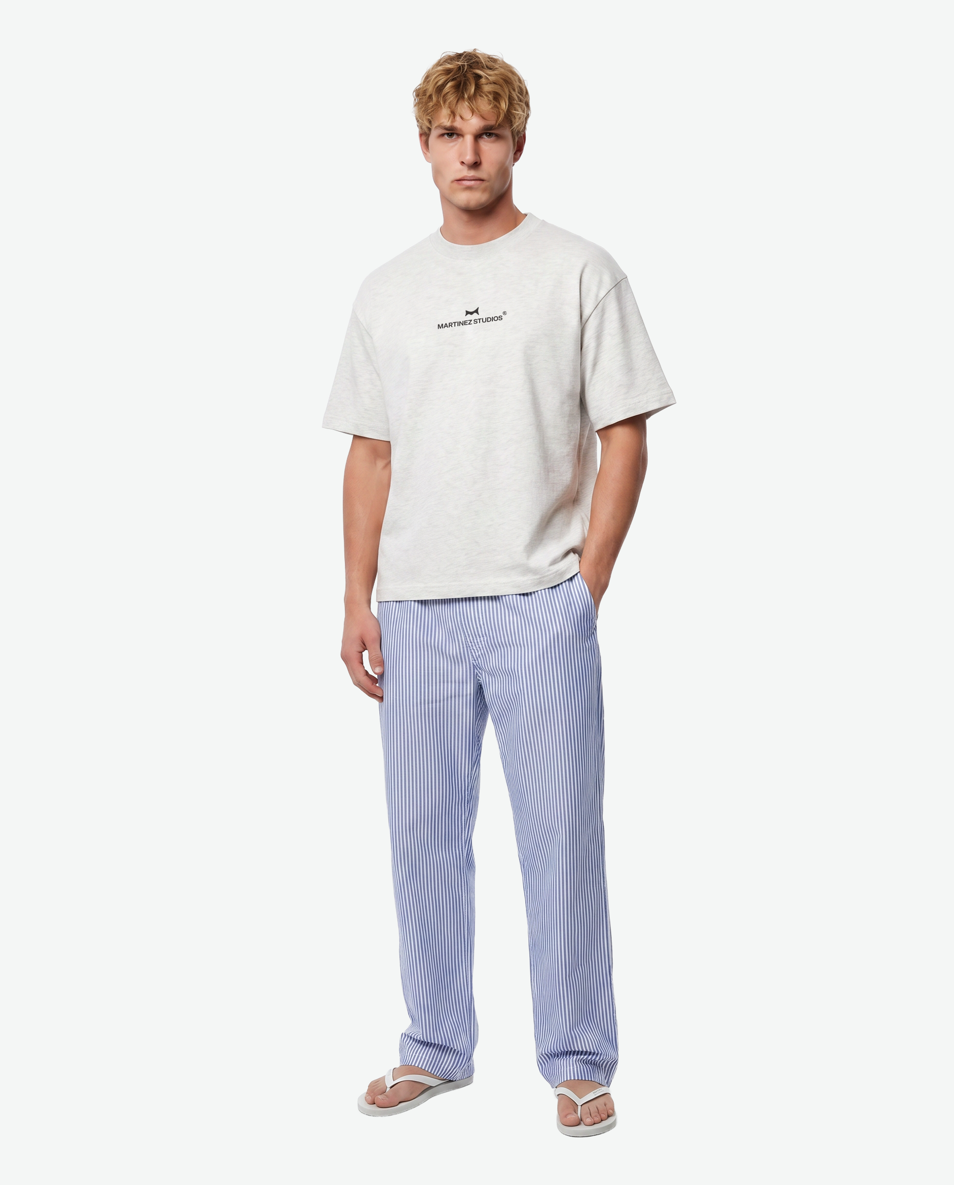 REBORN Boxy Tee — Oat Gray