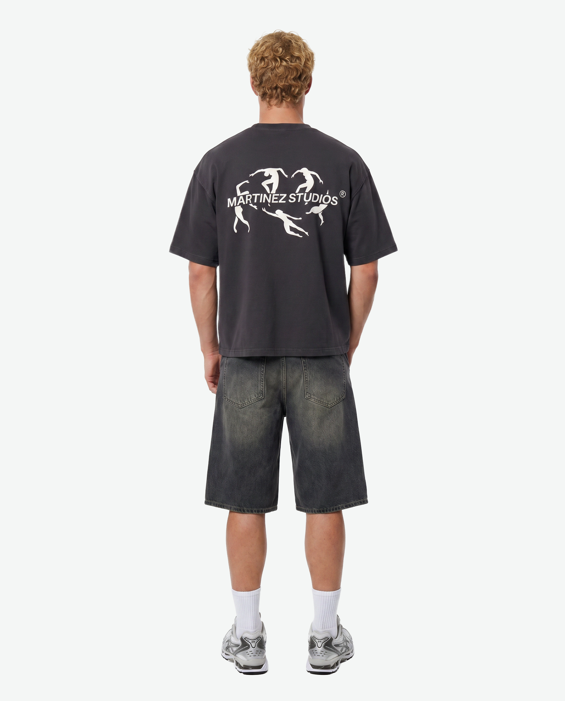 REBORN Boxy Tee — Charcoal