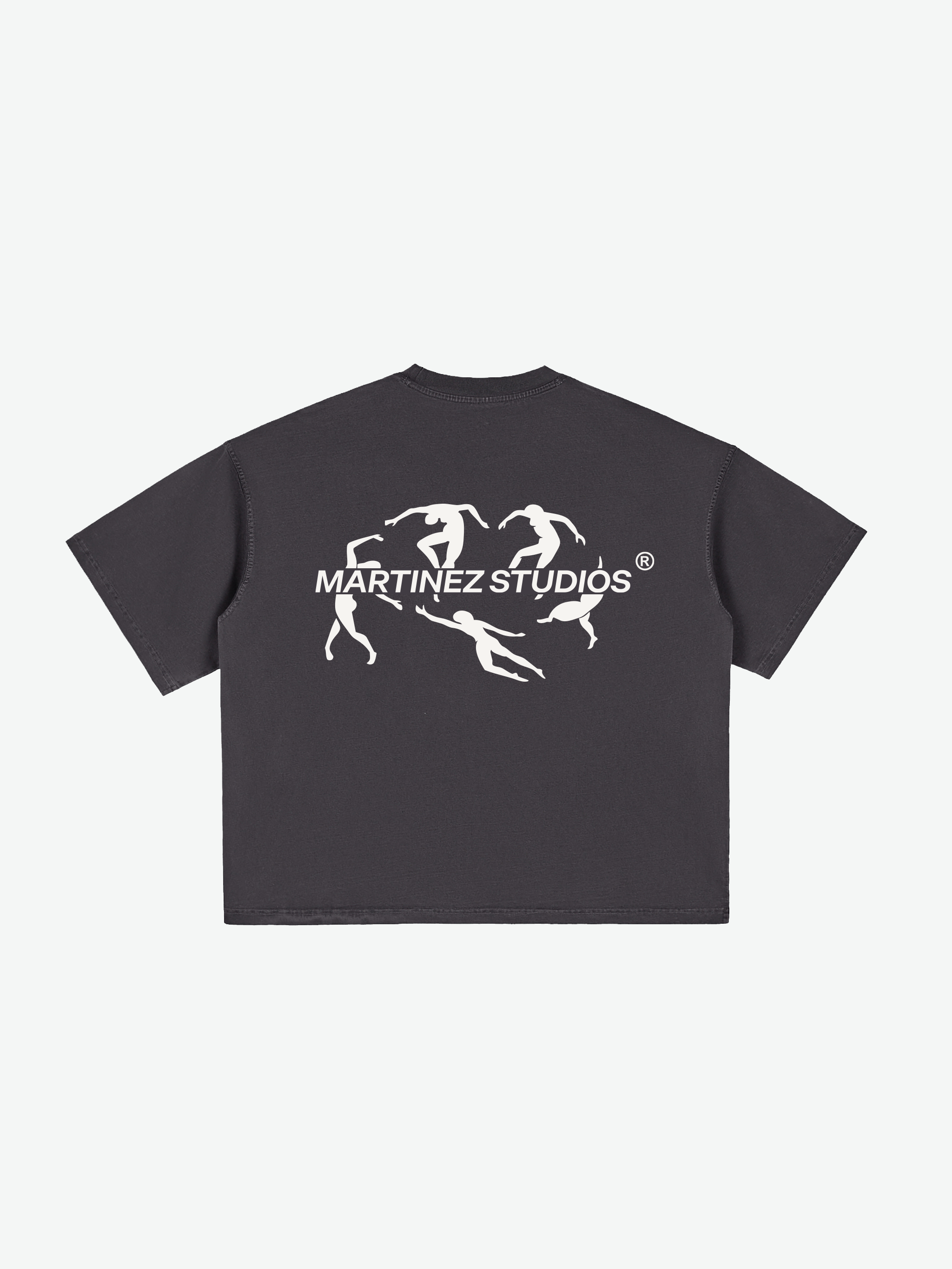 REBORN Boxy Tee — Charcoal