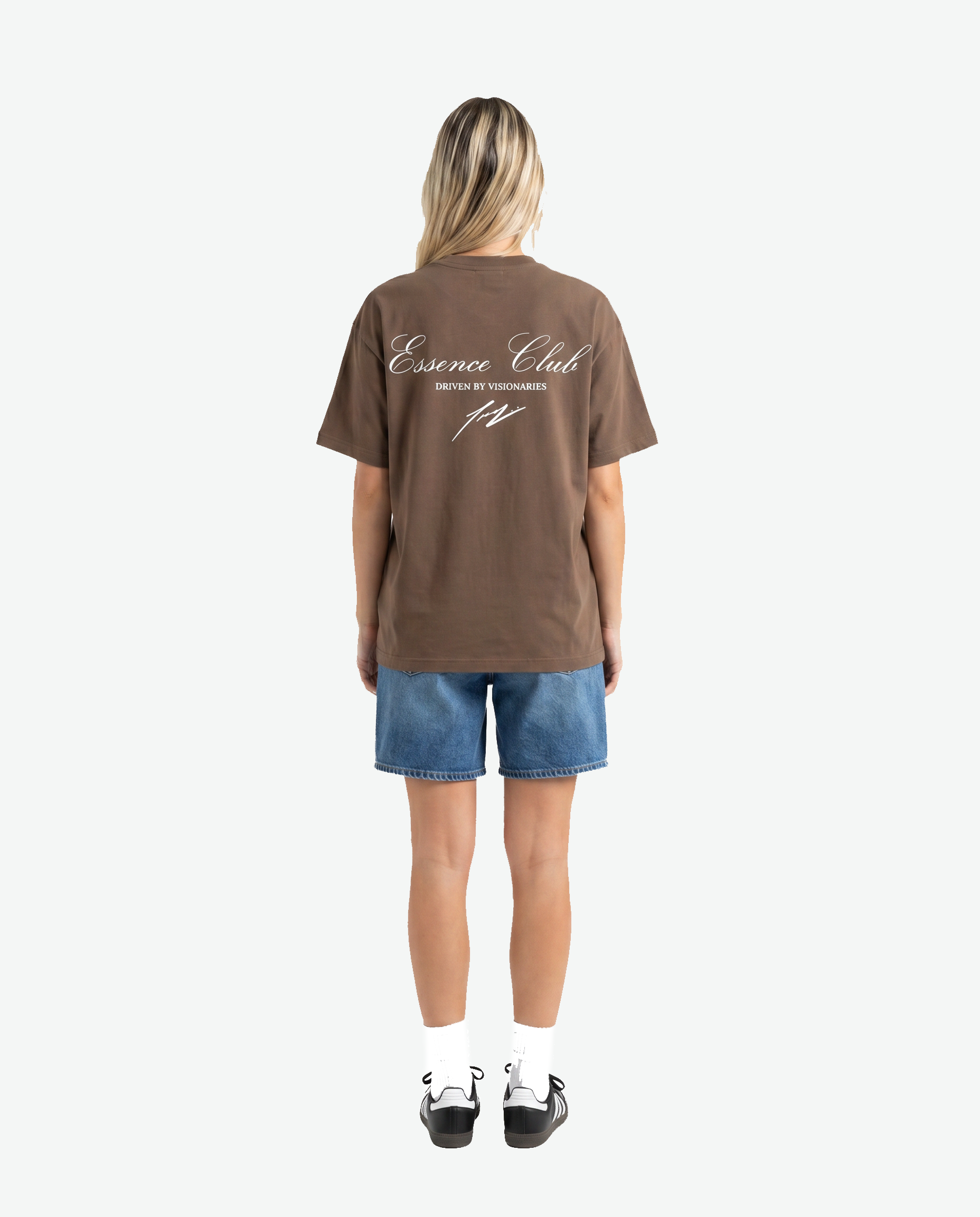 Essence Club Boxy T-Shirt BROWN